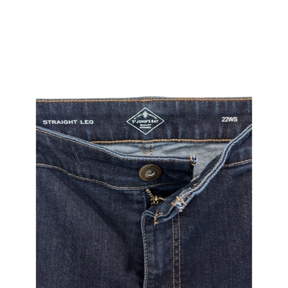 St John’s Bay Plus Size Denim 5 Pocket Straight Leg Dark Wash Jeans Size 22WS - Picture 3 of 3